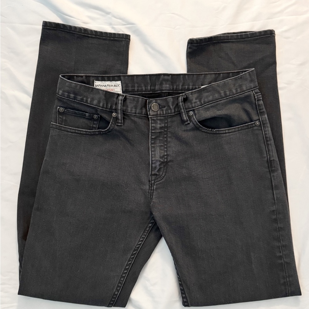 Banana Republic Men's Black Straight-leg Jeans - 32W x 32L